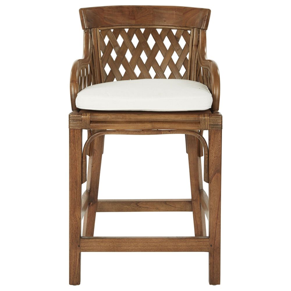 Office Star Products Plantation 24&quot; Counter Stool in Brown Stained, , large