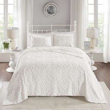 Hampton Park Sabrina 3-Piece Full/Queen Bedspread Set in White, , large