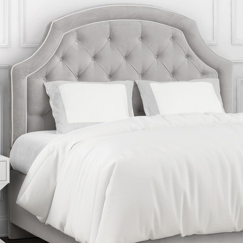 Accentric Approach Modern Authentics Benton Queen Tufted Headboard in Grey, , large