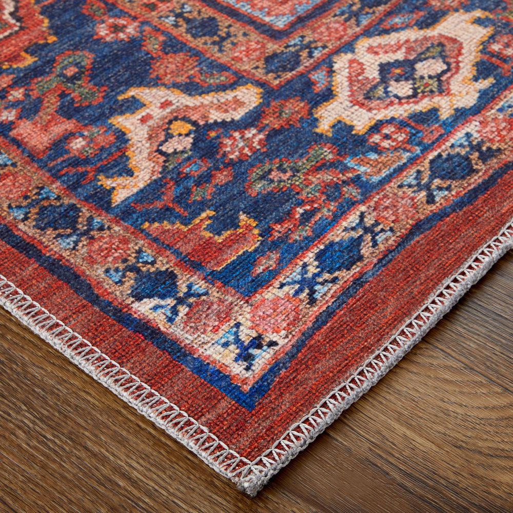 Feizy Rawlins 39HMF 3&#39;11&quot; x 6&#39; Red and Navy Area Rug, , large