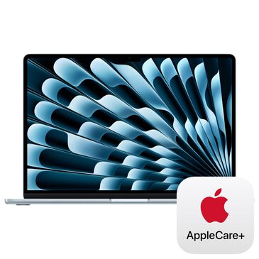 Apple MacBook Air 15.3" Laptop - Apple M4 chip 10-core CPU - 16GB RAM - 10-core GPU - 512GB SSD in Sky Blue with 3-Year AppleCare+, , large
