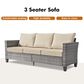 HOMLUX 5-Piece Outdoor Conversation Set in Beige, , large