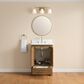 37B Lucerne 24" Single Bathroom Vanity Cabinet in Dark Maplewood with Marble Top and Backsplash, , large