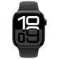 Apple Watch Series 10 GPS 42mm Jet Black Aluminum Case with Black Sport Band - M/L, , large