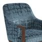 Lexington Furniture Rendezvous Lambeth Dining Arm Chair in Chester Finish and Blue Upholstery, , large