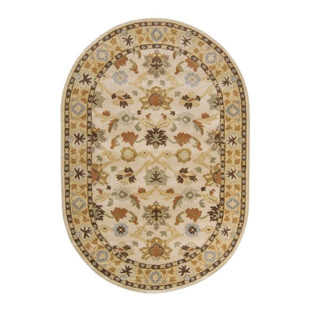 Surya Caesar CAE-1010 6" x 9" Oval Khaki, Tan, Brown and Gray Area Rugs, , large