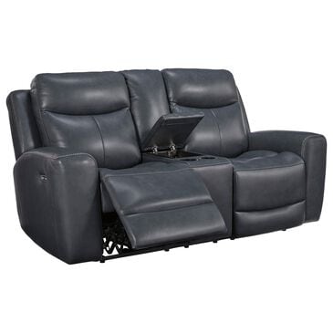 Ashley Next Move Power Reclining Console Loveseat in Admiral, , large