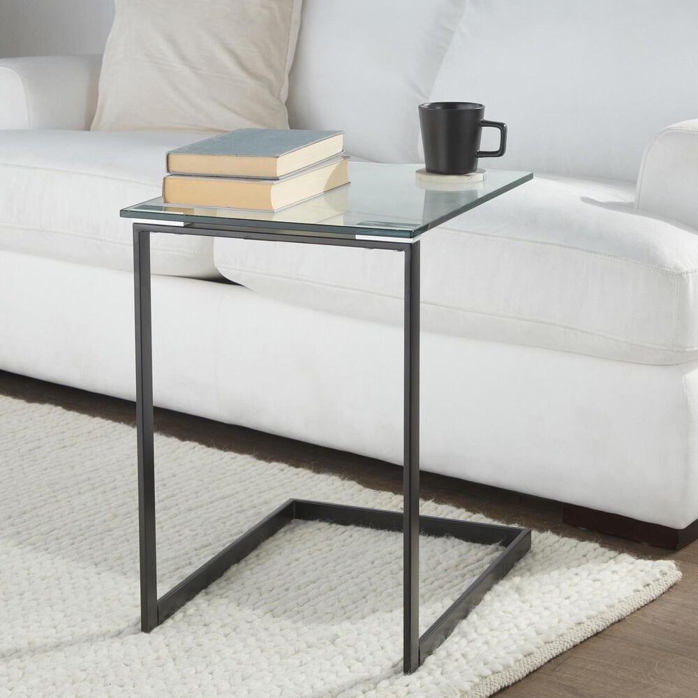 Lumisource Zenn End Table in Black and Clear, , large