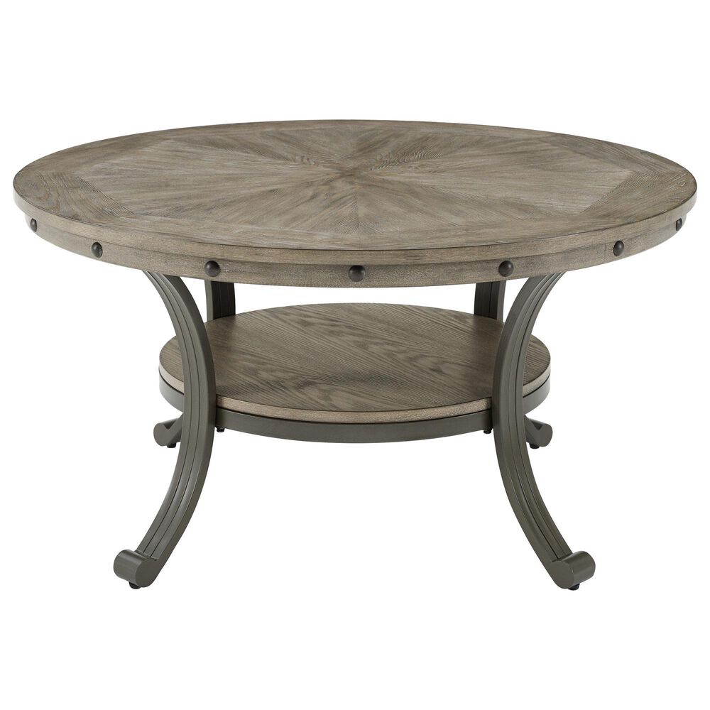 Linon Home Decor Franklin Cocktail Table in Pewter and Grey, , large