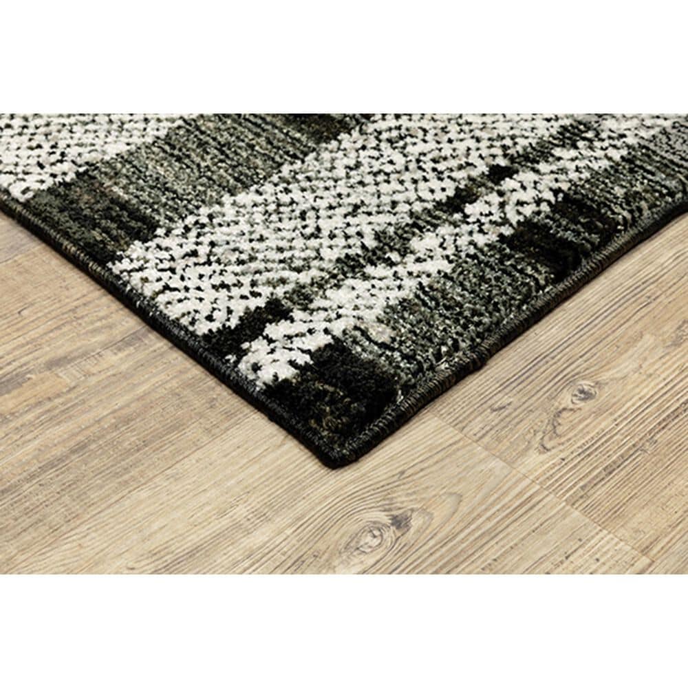 Oriental Weavers Atlas Geometric 752C0 6&#39;7&quot; x 9&#39;6&quot; Black and Gray Area Rug, , large