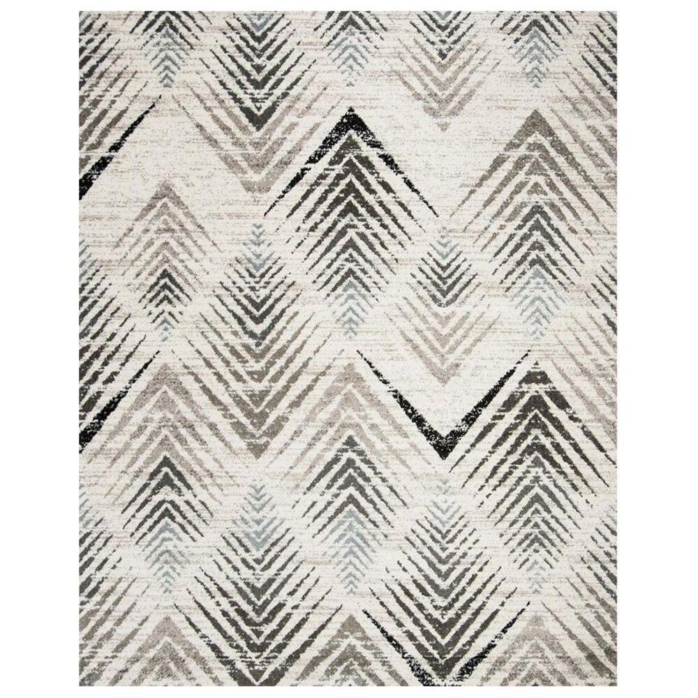 Safavieh Amsterdam AMS112A 8" x 10" Cream and Charcoal Area Rug, , large