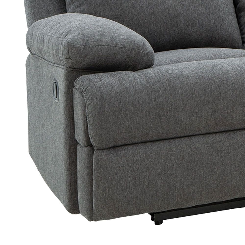 Ashley Side-Swipe Manual Reclining Sofa in Charcoal, , large