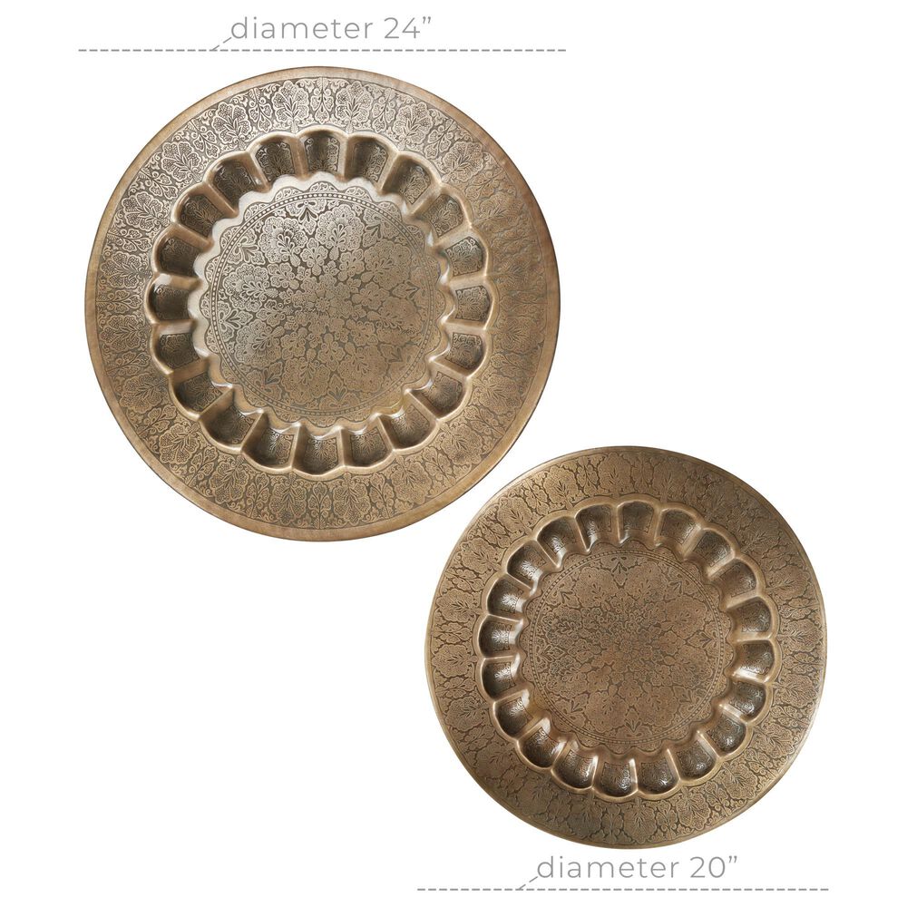 Maple and Jade 24&quot; x 24&quot; Wall Decor in Bronze &#40;Set of 2&#41;, , large
