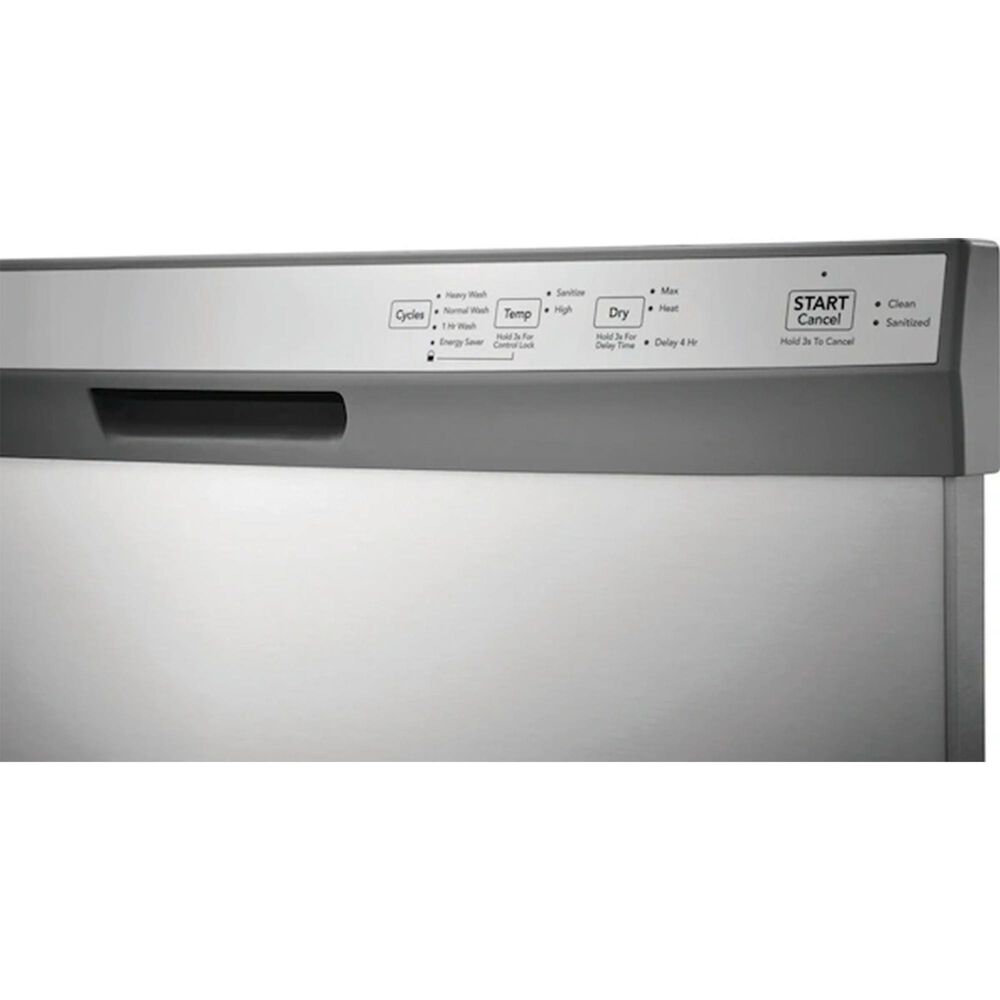 Frigidaire 3 Piece Kitchen Package with 25.6 Cu. Ft. Standard Depth Side-by-Side Refrigerator, 30&quot; Freestanding Gas Range with Quick Boil Burner, 24&quot; Built-In Dishwasher with MaxDry in Stainless Steel, , large