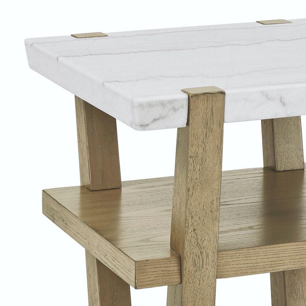 Crystal City Perth End Table in Weathered Sand and White, , large