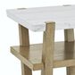 Crystal City Perth End Table in Weathered Sand and White, , large