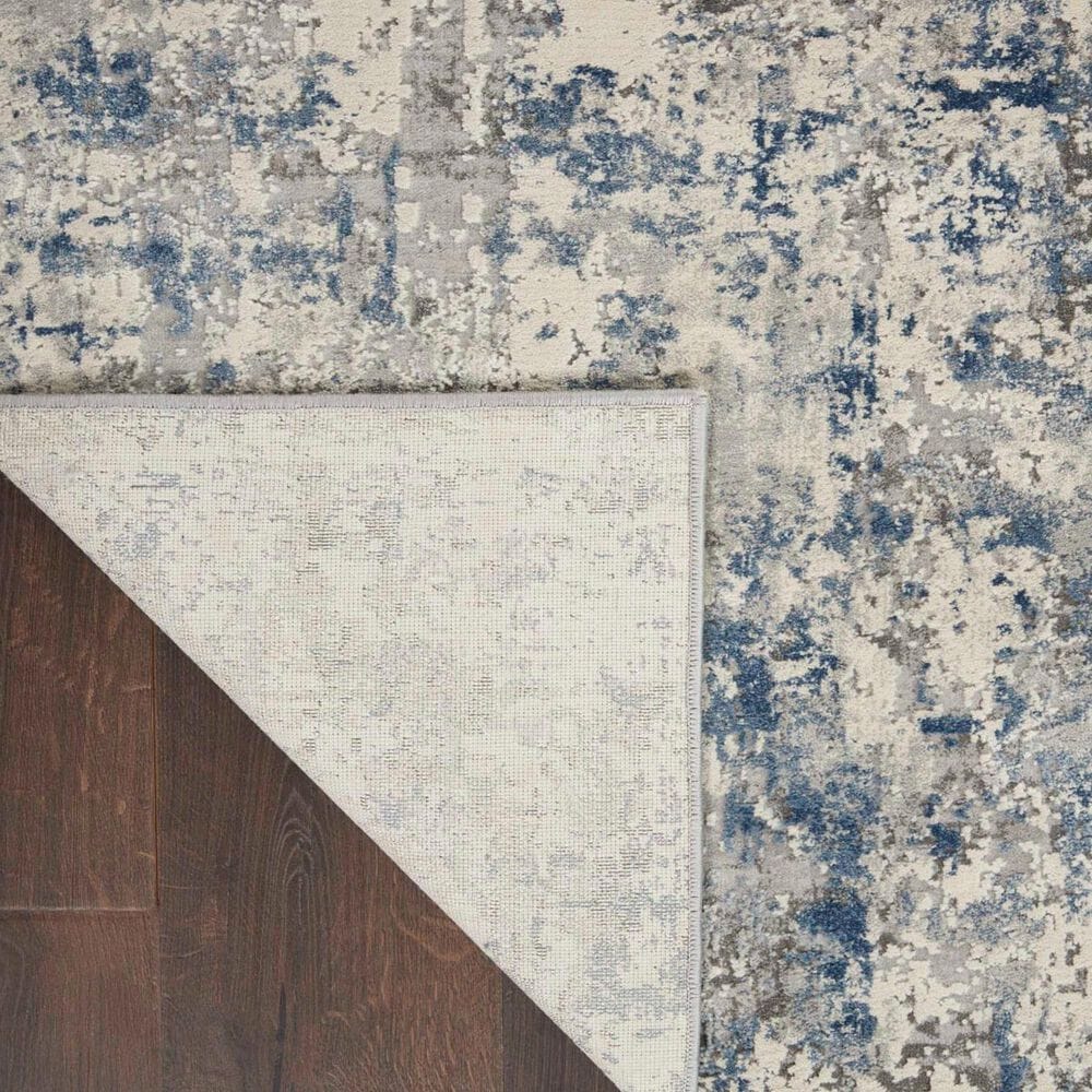 Nourison Rustic Textures Ivory, Grey and Blue 3'11" x 5'11" Area Rug, , large