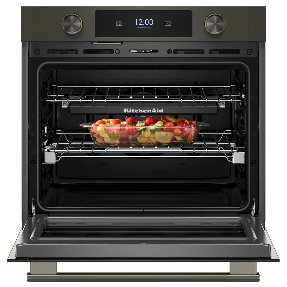 KitchenAid 2-Piece Kitchen Package with Black Ore 30" Smart Single Wall Oven and Black 36" Induction Cooktop, , large