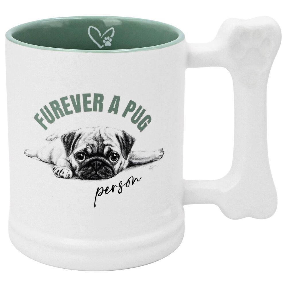 Pavilion 20 Oz Pug Person Mug in White, , large
