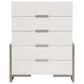 Bernhardt Foundations Tall Drawer Chest in Linen and Light Shale, , large