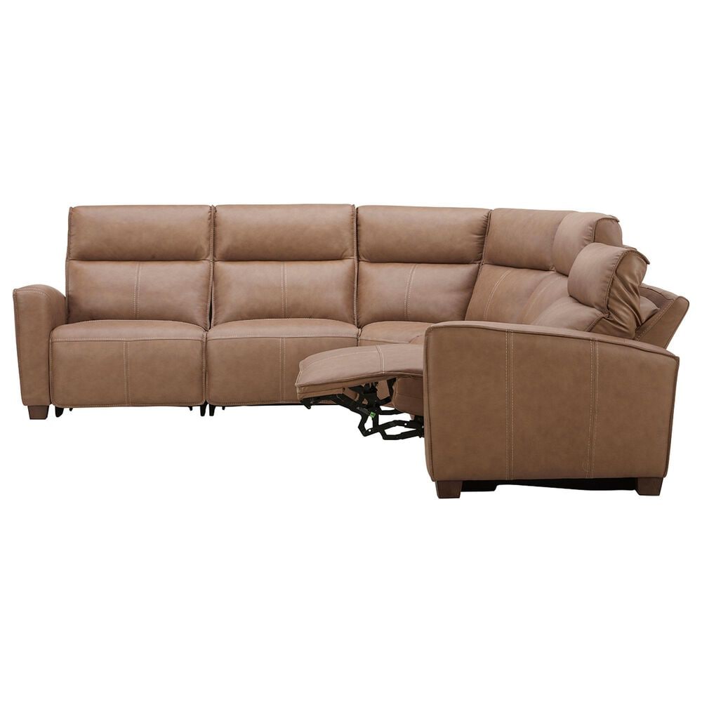 Interlochen 5-Piece Leather Power Reclining Sectional with Power Headrests in Aline Butternut, , large