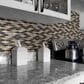Shaw Molten Stretch Hexagon Bronze 11.77" x 11.81" Glass Mosaic Sheet, , large