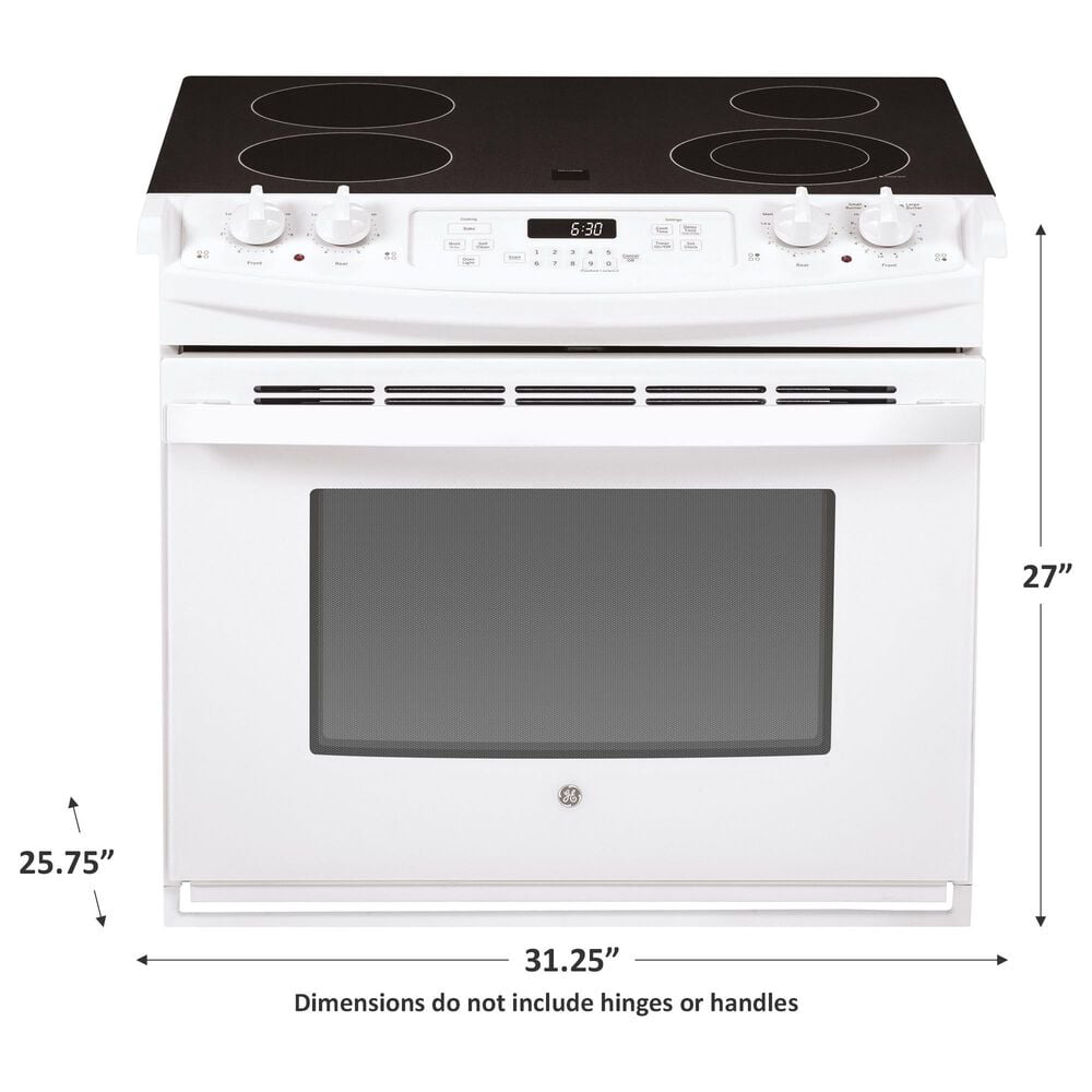 GE Appliances 30&quot; Drop-In Electric Range with Self-Cleaning Oven in White, , large