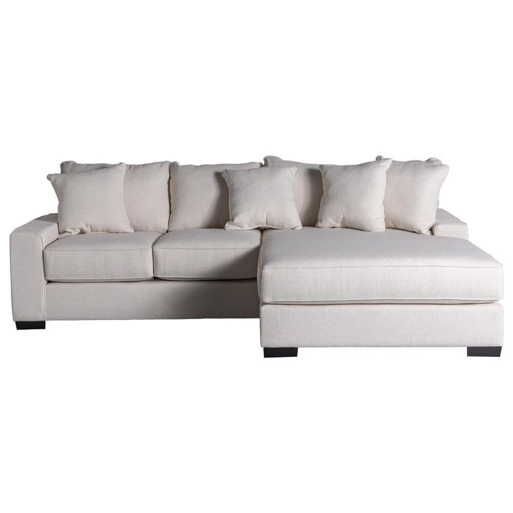 MICHAEL NICHOLAS DESIGNS Asher 2-Piece Sectional with Right-Facing Chaise in Sugarshack Ivory, , large