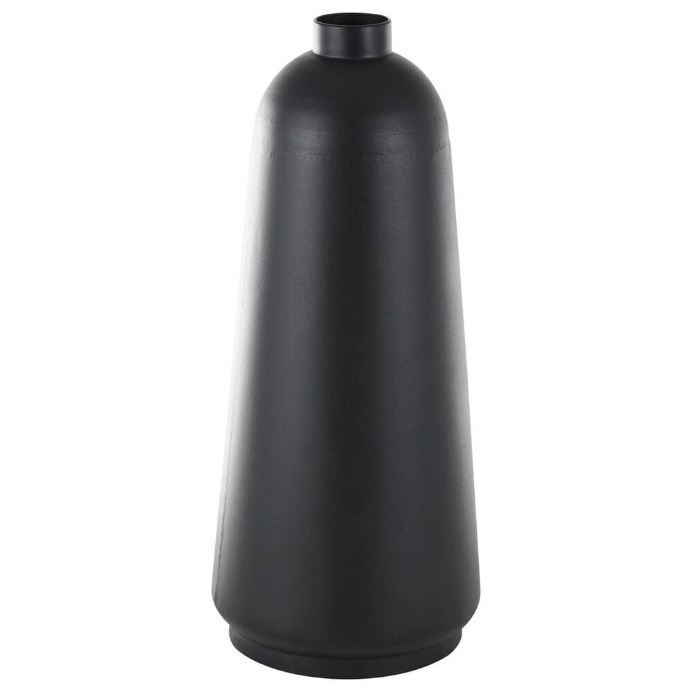 Maple and Jade 30&quot; Decorative Vase with Narrow Opening in Matte Black, , large