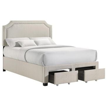 Hawthorne Furniture Tropic Full Upholstered Storage Bed in Beige, , large