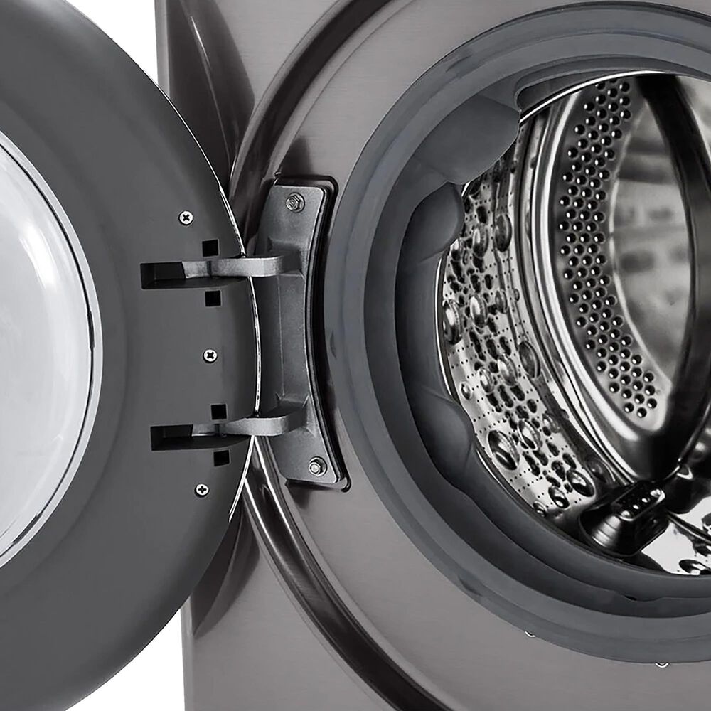 LG 2.4 Cu.Ft. Smart Wi-fi Enabled Compact Front Load All-In-One Washer and Dryer Combo in Graphite Steel, , large