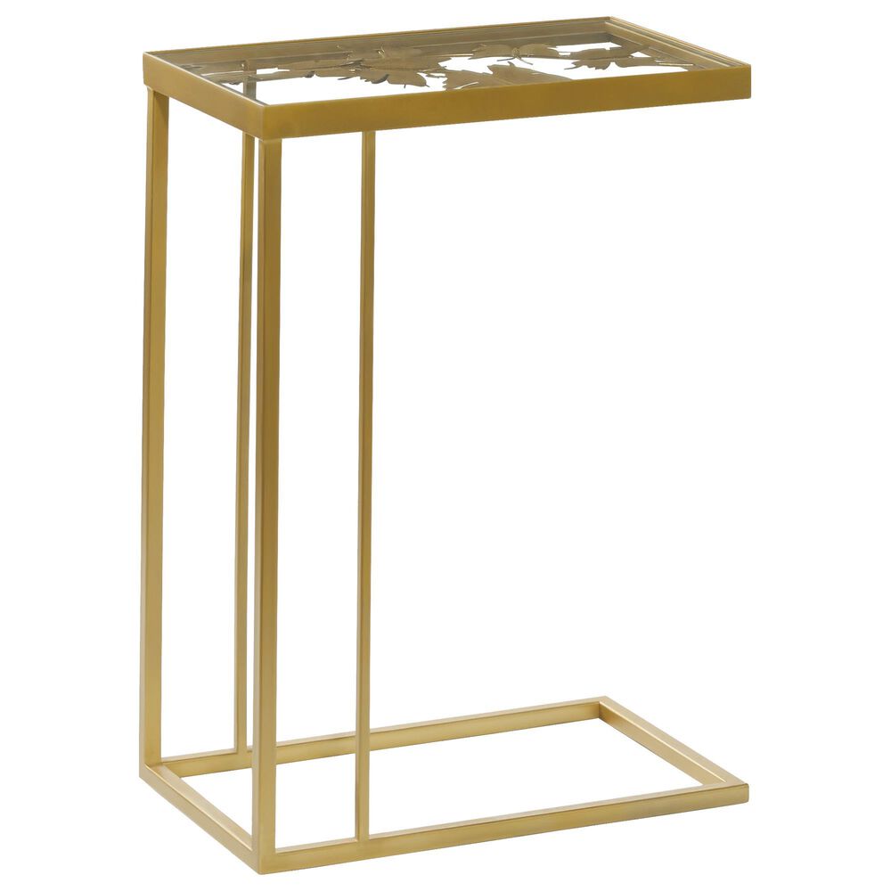 Uma Enterprises 25" Contemporary Accent Table in Gold, , large