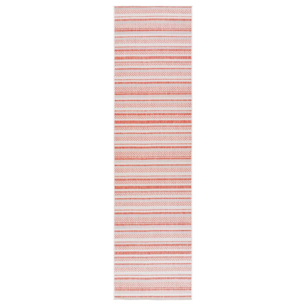 Surya Eagean EAG-2423 Rust, Ivory, Dusty Pink and Dusty Coral 2&#39;7&quot; x 10&#39; Indoor/Outdoor Runner, , large