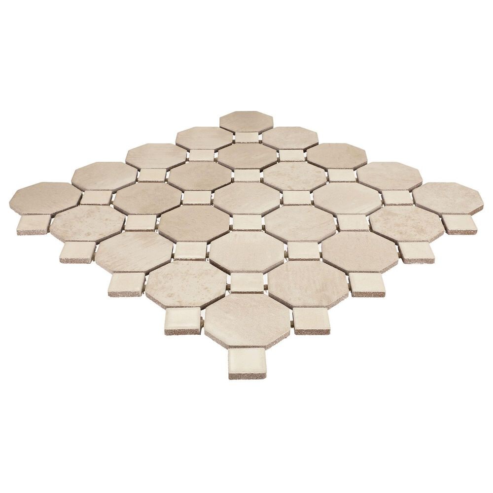 Dal-Tile Relicca Unbound 12" x 12" Octagon Dot Ceramic Mosaic Sheet, , large