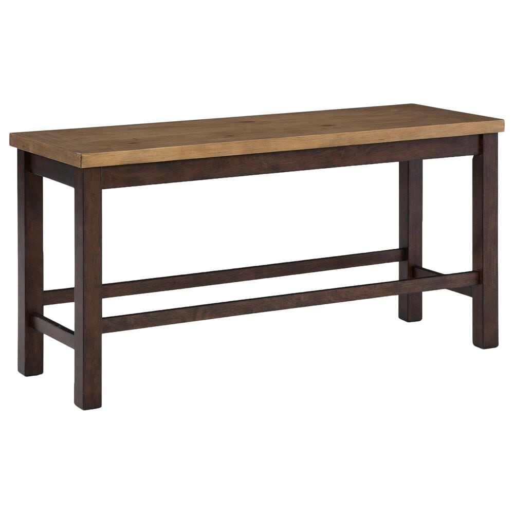 Ashley Rylandeen Counter Dining Bench in Light Brown and Dark Brown, , large