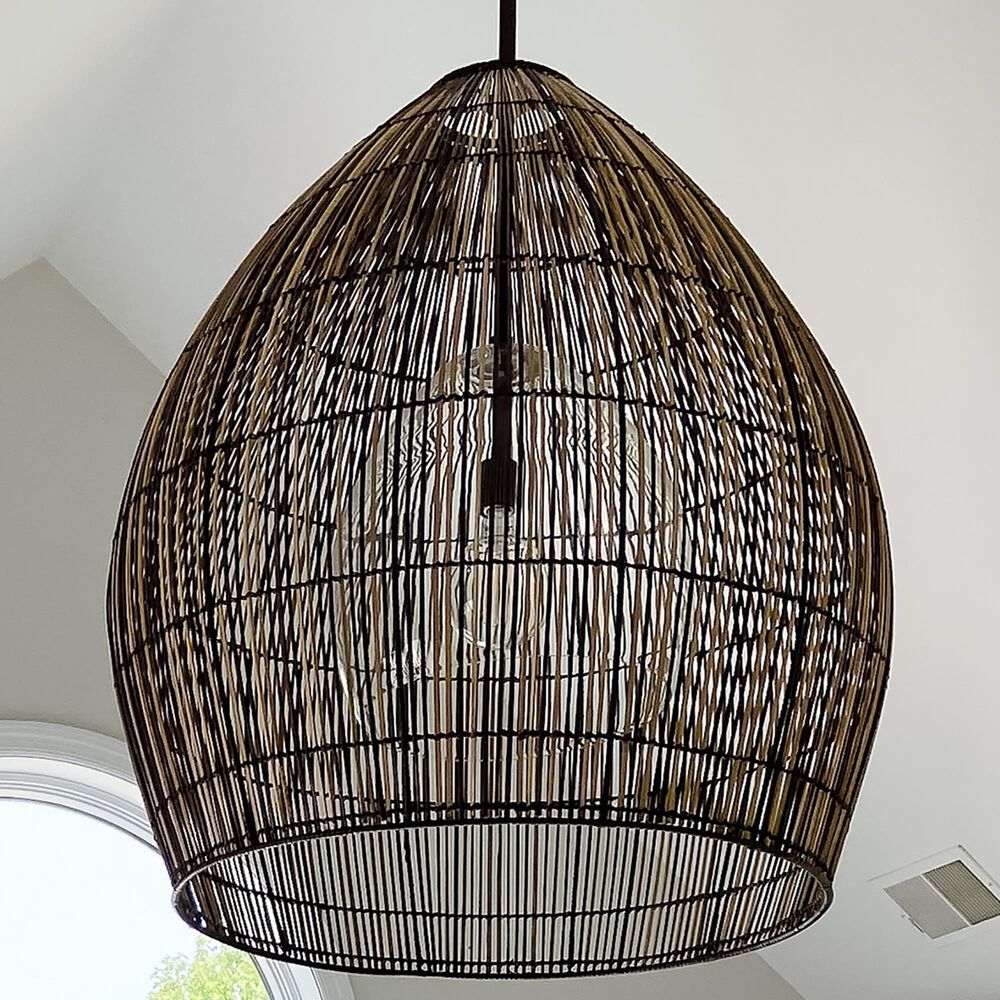 Troy Lighting Holden 1-Light Chandelier in Textured Bronze, , large