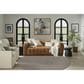 Nourison Courtyard Ivory and Charcoal 8" Round Indoor/Outdoor Area Rug, , large