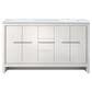 Lexora Home Lafarre 60" Double Bathroom Vanity in White with 2 cm White Cultured Marble Top and Rectangular Sinks, , large