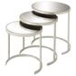 Maple and Jade 3-Piece Round Nesting Accent End Table Set in Silver, , large
