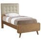 Pacific Landing Robyn Twin Upholstered Platform Bed in Cool Beige and Light Ash, , large