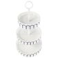 Maple and Jade 26" Farmhouse Metal 3-Tier Server in White and Navy Blue, , large