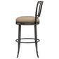 Armen Living Vince Bar Height Stool with Mushroom Brown Upholstery in Antique Pewter, , large