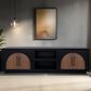 Legends Home Eclipse 92" TV Stand in Clove and Natural Walnut, , large
