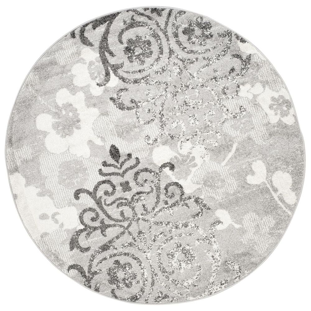Safavieh Adirondack ADR114B-10R 10&#39; x 10&#39;  Silver/Ivory Round Rug, , large