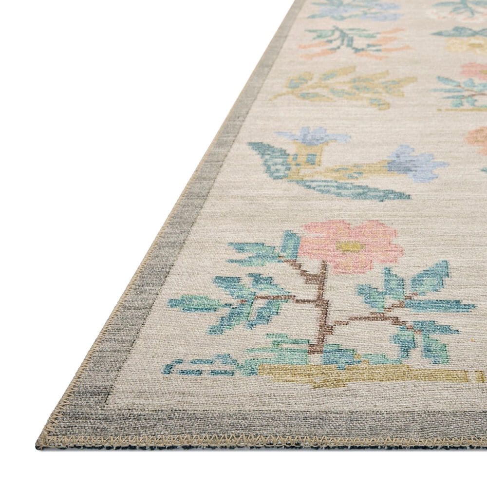 Rifle Paper Co. x Loloi Rosa Hawthorne 2&#39; x 5&#39; Cream Runner, , large
