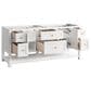 James Martin Vanities Breckenridge 72" Double Bathroom Vanity in Bright White with Single Hole 3 cm White Zeus Quartz Top and Rectangular Sinks, , large