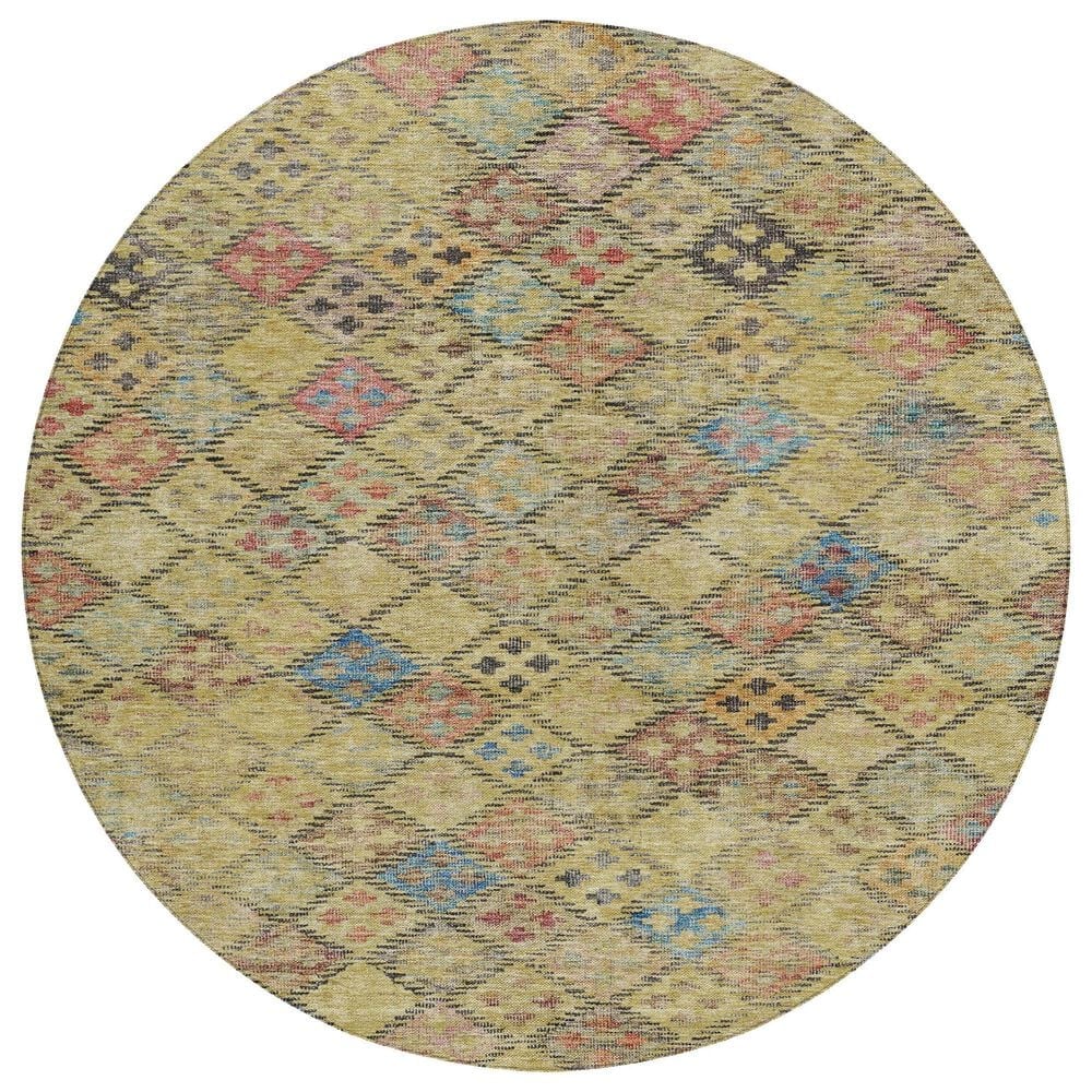 Dalyn Rug Company Solace SL6 8" Round Gold Area Rug, , large