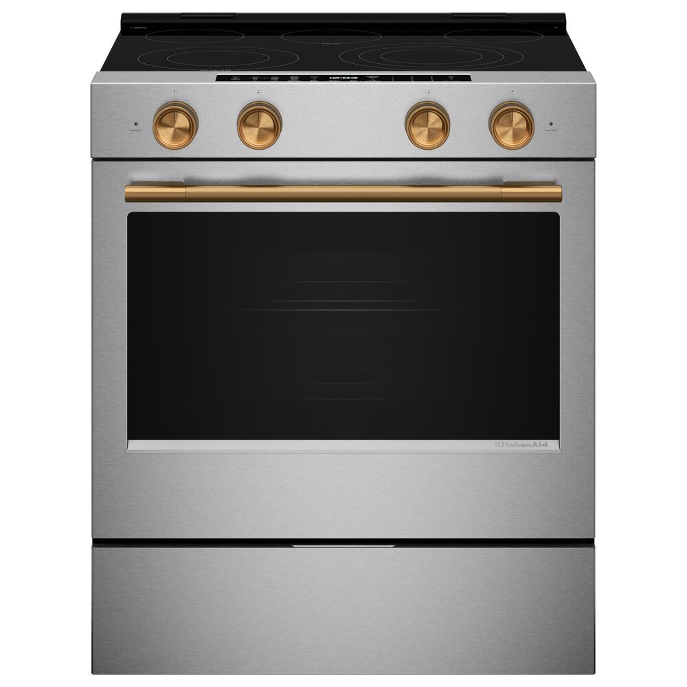 KitchenAid 5.3 Cu. Ft. Smart Slide-in Electric Range in Fingerprint Resistant Stainless Steel, , large