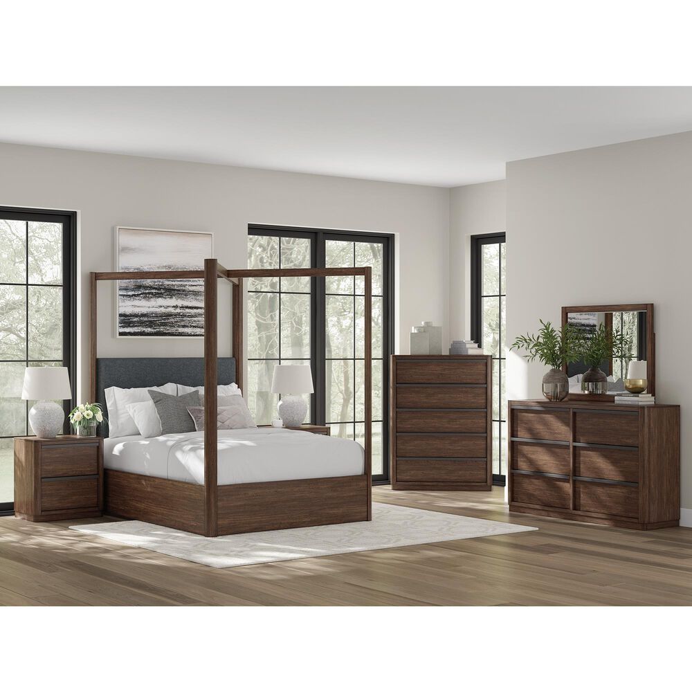 Millenium Dilenno 3-Piece Queen Canopy Bedroom Set in Dark Brown, , large