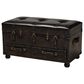 Baxton Studio Callum 2-Drawer Storage Trunk Ottoman Set in Distressed Dark Brown, , large